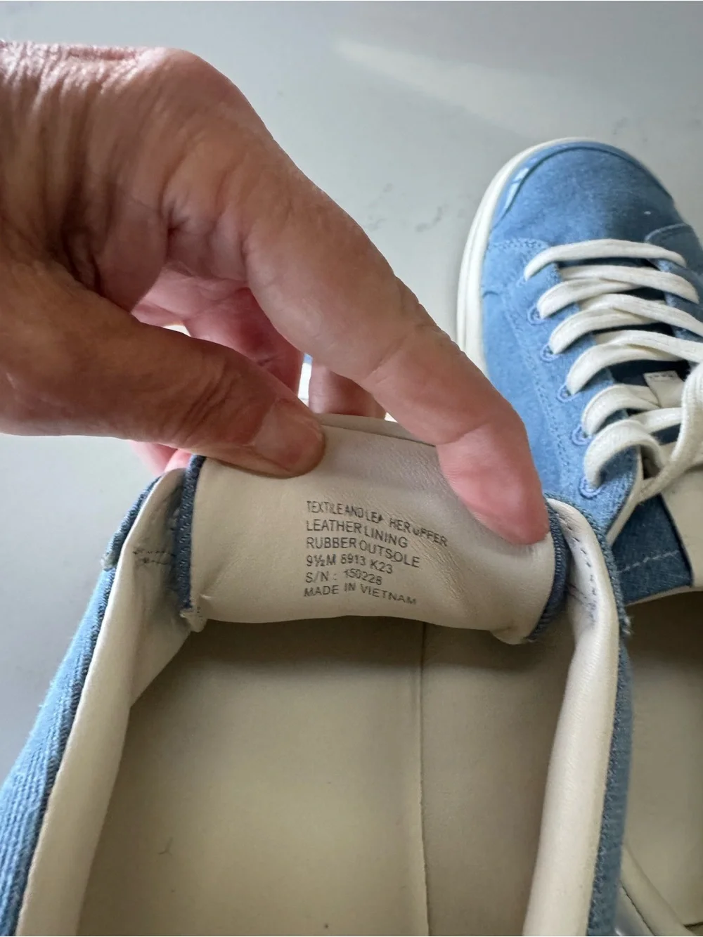 Tory Burch Light Blue Canvas Sneakers with White Trim